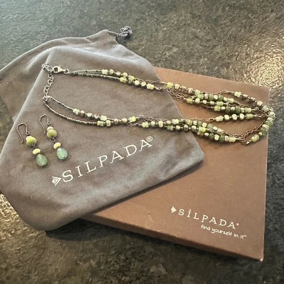 Silpada beaded necklace & earring set - Picture 1 of 1